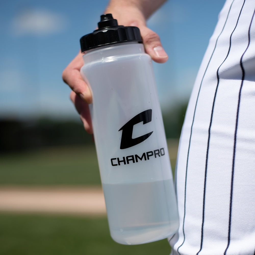 Champro 1 Liter Wasserflasche Mit Automatikventil – Durchsichtig, Trinkfertig Für Sport & Outdoor
