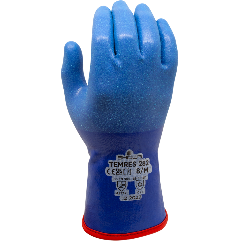 Gants De Travail SHOWA Imperméables Respirants - Manchette Longue 33 Cm - Taille L - Noir